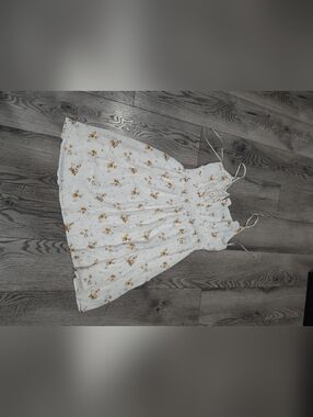 Windsor White Dress with Yellow Floral Print